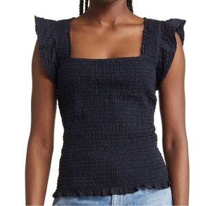 🥳 REDUCED SCOTCH & SODA Gingham Seersucker Smocked Top Medium